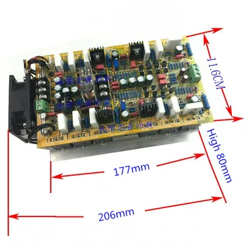 

5200/1943 Power tube Symmetrical double differential Constant current 600W+600W HIFI 2. 0 channel stereo audio amplifier board