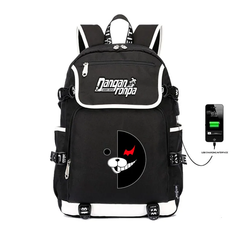 Японский рюкзак Danganronpa в стиле аниме с USB зарядкой школьные ранцы для подростков