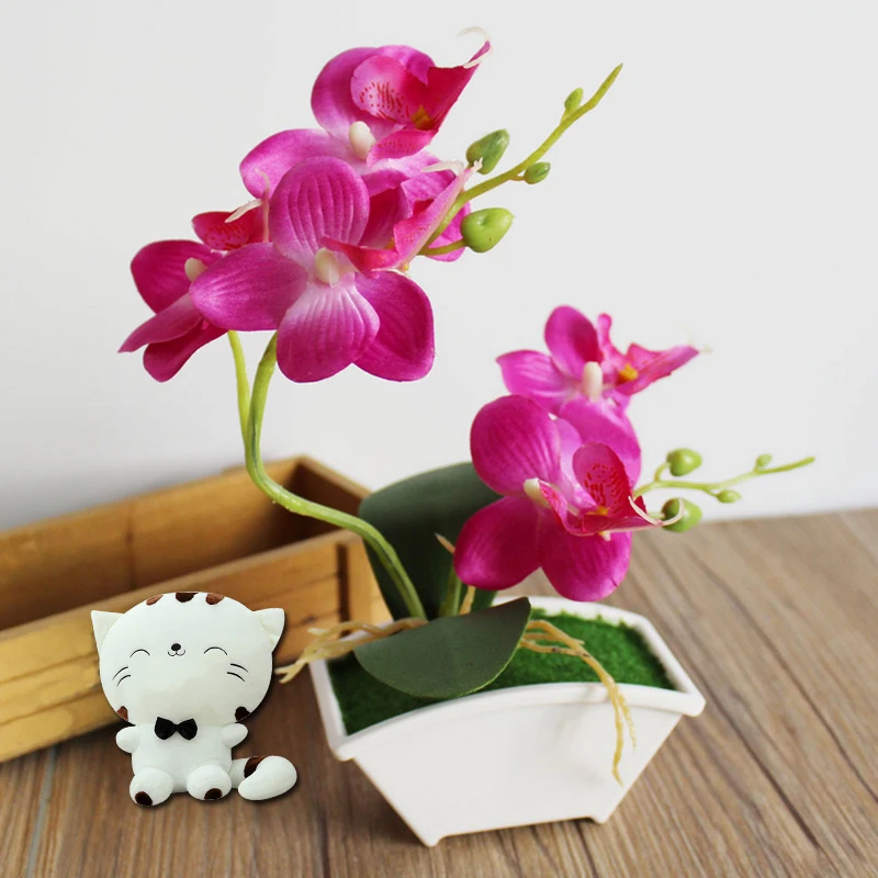 Orchid Artificial Flower Butterfly Orchid Fake Flowers 