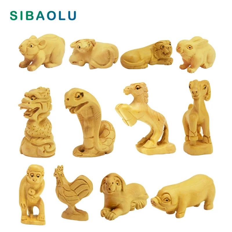 風水 中国の干支の木製フィギュア 家の装飾 装飾アクセサリー 動物 マウス ドラゴン ヘビ 馬 羊 猿 犬 豚 Aliexpress ホーム ガーデン