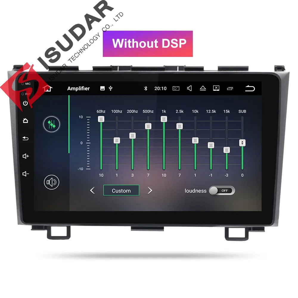 Isudar автомобильный мультимедийный плеер 2 Din Android 9 для Honda/cr/ CRV 2006-2011 автоматическое радио GPS навигация FM камера USB DVR OBD2 DSP - Цвет: Without DSP