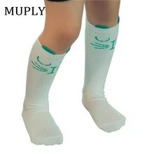 Носки для маленьких девочек meias infantil, гольфы принцессы с бантиками милые детские носки Длинные носки без пятки с вертикальными полосками, детские носки