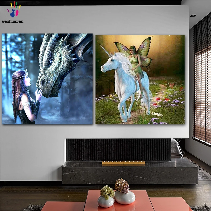 

DIY colorings pictures by numbers with colors Wonder girl picture drawing painting by numbers framed Home