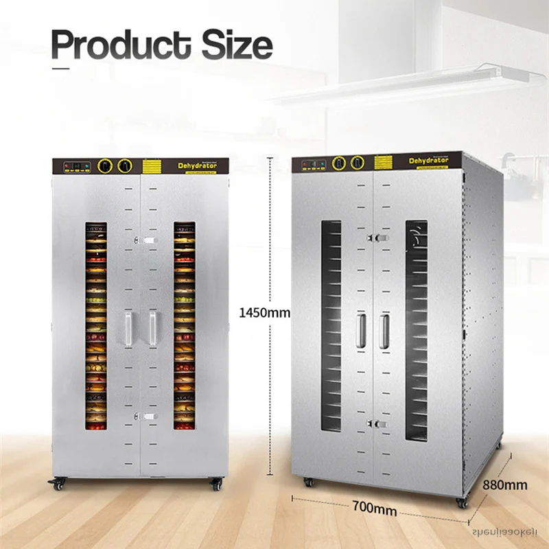 24-Lagen Voedsel Dehydrators Commerciële Groente Fruit Ontwatering Machine Drogen Machine Voedsel Droger Voortdurend Voor 72H