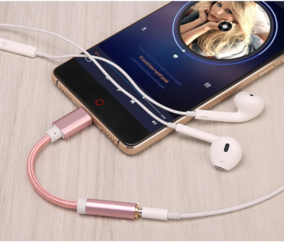 AUX Audio Cable USB Type C to 3.5 Earphone Adapter Type-C to 3.5mm Headphone Converter for xiaomi 6 Letv 2 2pro max2 Pro 3 (12)