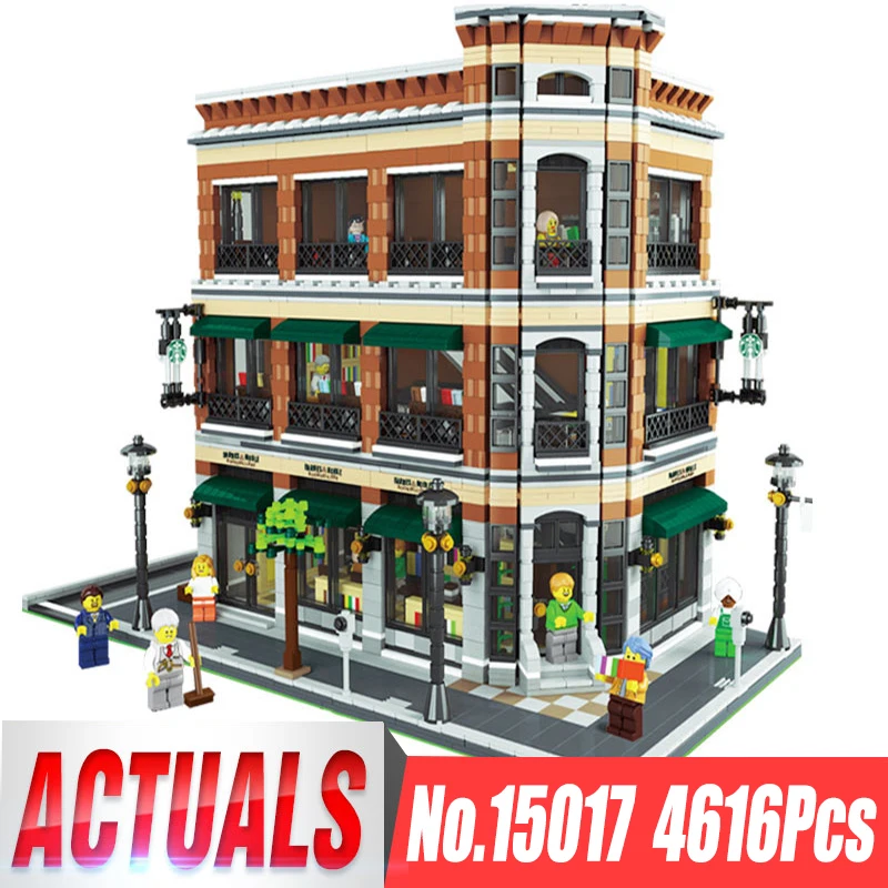 

DHL 4616Pcs Creator Expert Starbucks Cafe Bookstore Model Building Kits Birthday Toy