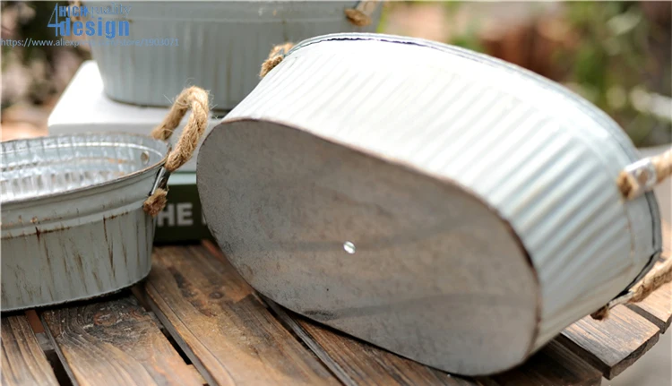 garden decoration pot metal old (4)