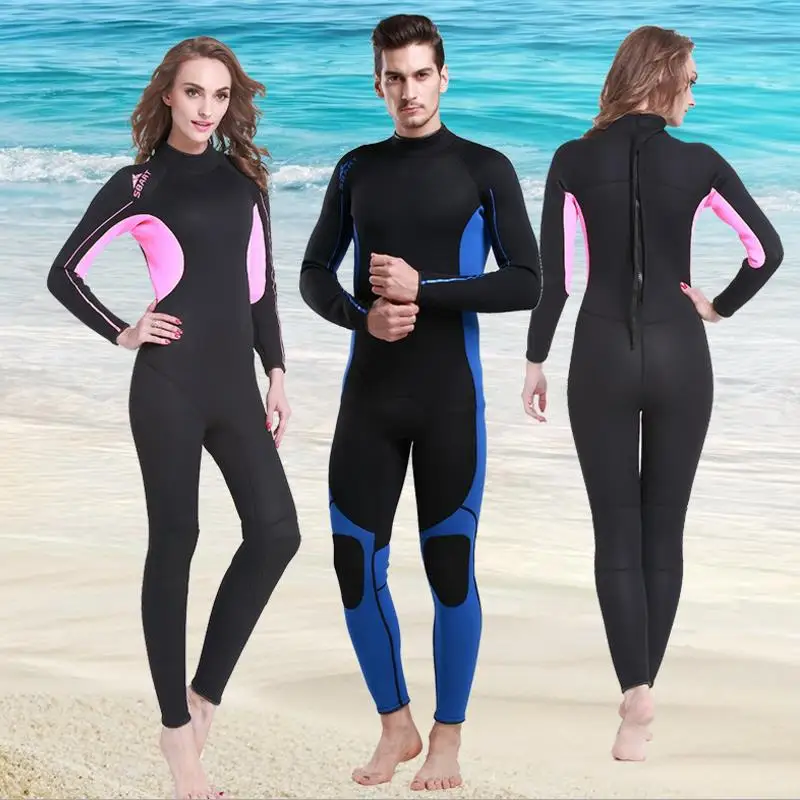 

New 3MM wetsuit surf suits winter swimming diving suit men women lovers warm snorkeling long-sleeved thickening jellyfish S656