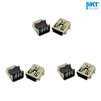 

20Pcs Free Shipping Sample 5 Pins 5P Mini USB Through Hole Female USB Socket Connector Jack Plug