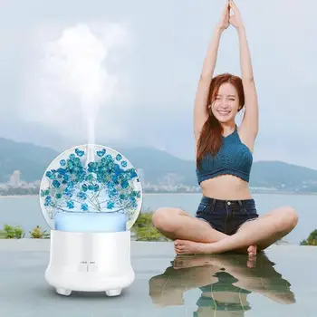 

100ml Electric Ultrasonic Humidifier Mini Air Purifier Essential Oil Aroma Diffuser for Home Car