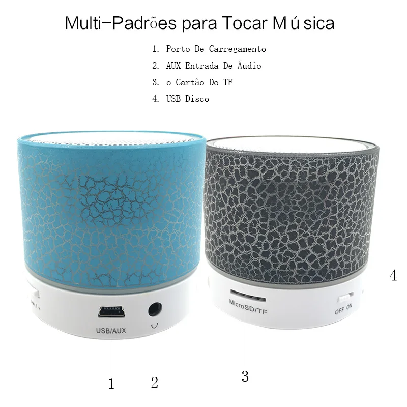 

HEONYIRRY Portable Mini LED Bluetooth Speakers Wireless Small Music Audio TF USB FM Light Stereo Sound Speaker For Phone