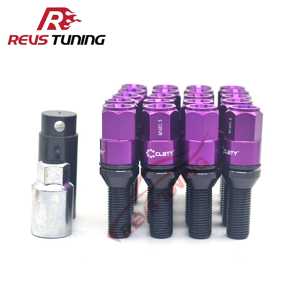 

20PCS M14x1.5 M14x1.25 M12x1.5 M12x1.25 Antitheft Taper Color Car Steel Alloy Wheel Bolts Stud For Audi VW BMW ETC