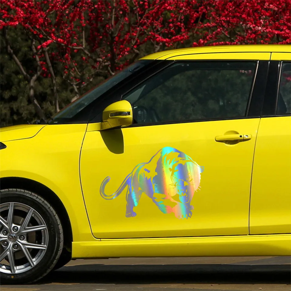 Anycuros Car Stickers 3D Fiery Wild Panther Hunting Funny Sticker On Car Stickers and Decals Rear Window Vinyl Car Styling 19.513 (10)