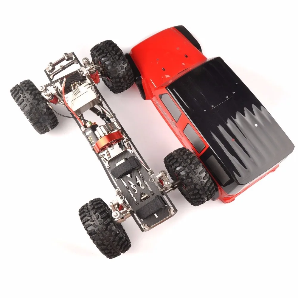 

1:10 Scale Crawler RC Model Car SCX10 Shell Carbon Fibre CNC Frame OP Kit