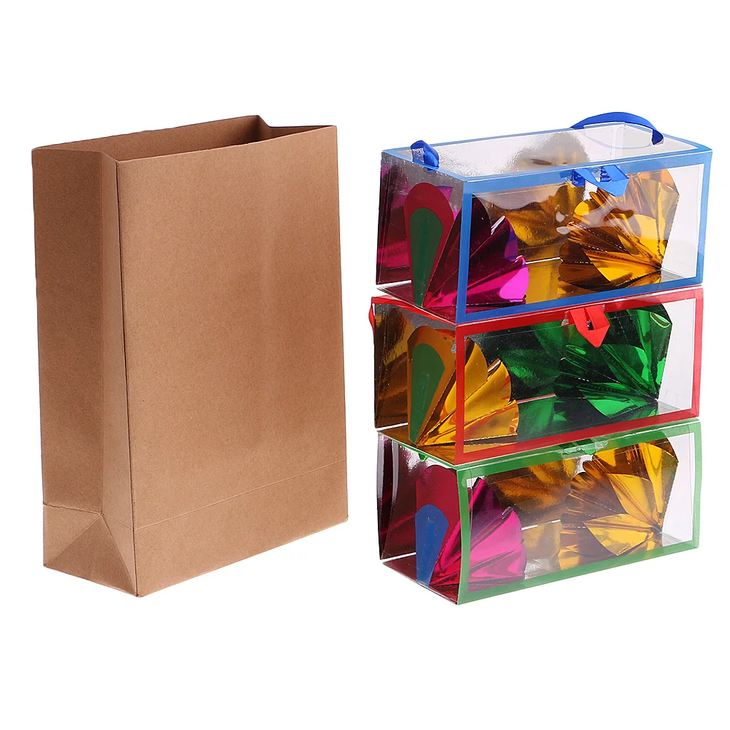 Appearing Flower Box Paper Bag Close Up Magic Trick Props Suitable for magician/children in school performance