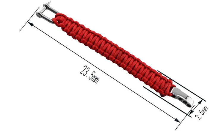 Регулируемая пряжка для выживания, браслет из Паракорда, нержавеющая сталь, бант/D, сережка, Паракорд, дорожные наборы, замок, походные инструменты, 1 шт