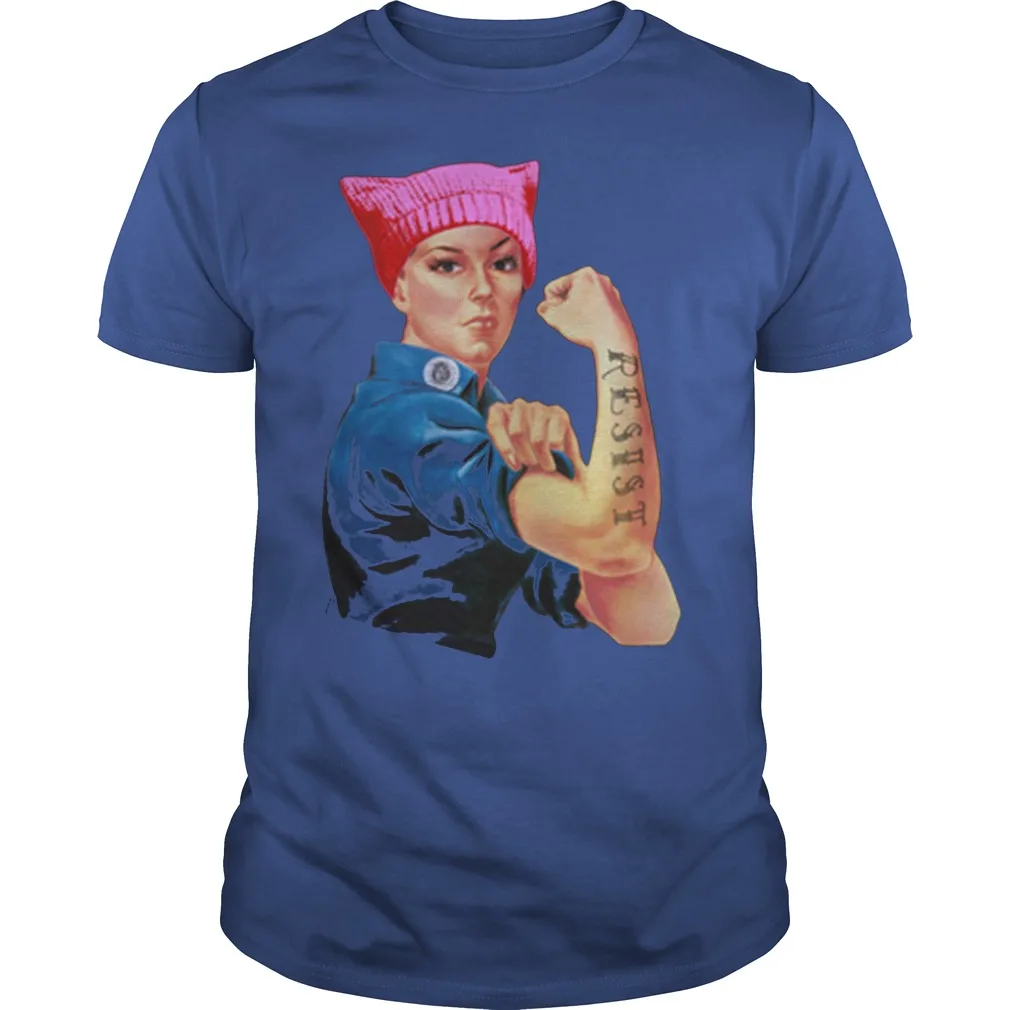 Мужская футболка с коротким рукавом стильная женская надписью Rosie the Riveter | одежда