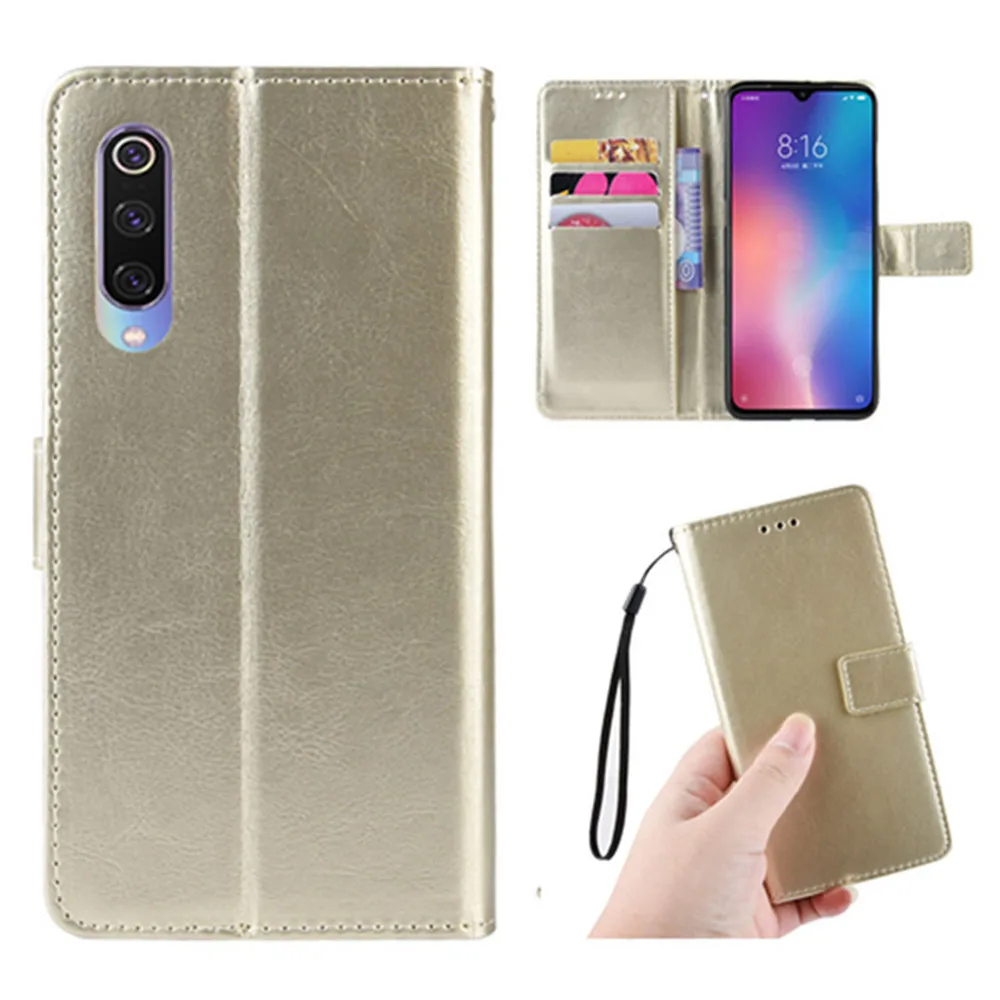 Чехол для Xiaomi Mi 9 6 39 дюймов роскошный флип-чехол из искусственной кожи кошелек