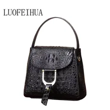 LUOFEIHUA новая кожаная сумка, оригинальная замшевая кожаная сумка-мессенджер с крокодиловым узором, дизайнерские сумки