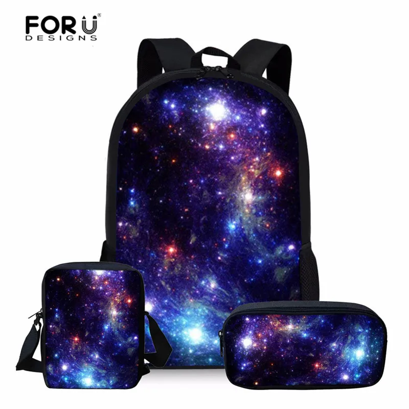D0352CEK FORUDESIGNS/рюкзак с изображением Галактики, космоса, звезды, детский школьный рюкзак с 3d принтом, набор школьной сумки для студентов, школьный ранец для подростков, школьный ранец для женщин, Mochila - Цвет: D0352CEK