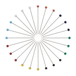 Ювелирных изделий Утюг контакты, с круглым смолы, красочный, 37 мм; Pin: 0,6 мм; мяч: 3 мм около 270 шт./кор