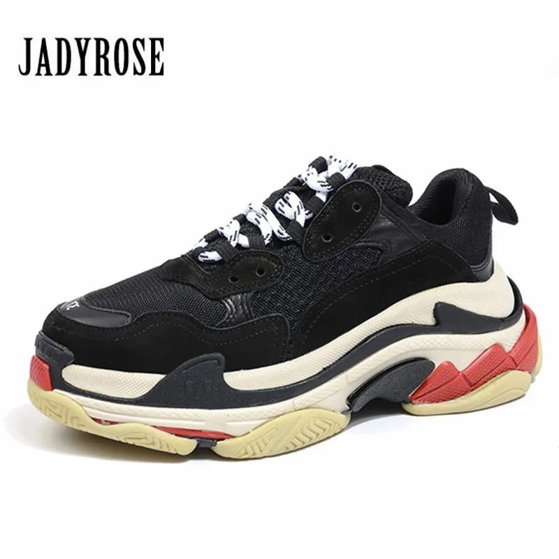 

Jady Rose Retro Black Women Sneakers Lace Up Platform Shoes Creepers Female Casual Flats Lovers Shoes Tenis Feminino Espadrilles