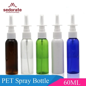 

Sedorate 50 pcs/Lot Plastic Empty 60ML Bottles Straight Spray Bottles For Nose Mist Automizer Bottle Containers JX111-2