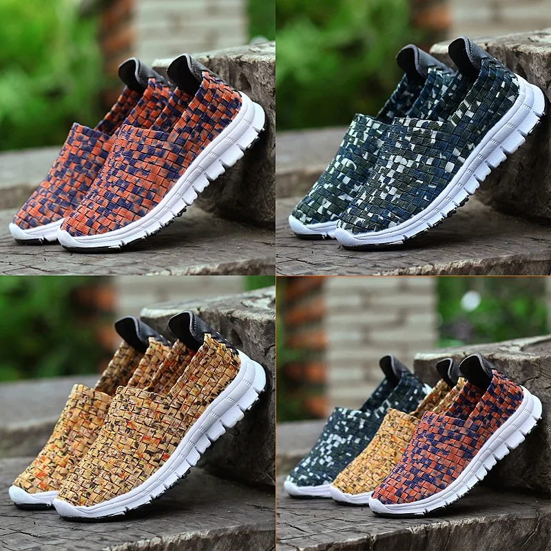 

2018 New Spring Autumn Hollow Weaving Shoes Women Casual Breathable Sneakers Light Soft Bottom Outdoor Beach Shoes Size 34- 44