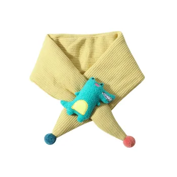 

60-80cm Baby Scarf Boys Girls Winter Warmer Cartoon Pattern Scarf Infant Thick Cotton Collar Scarves Toddler Neckerchiefs