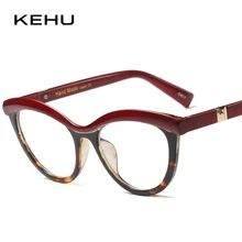 KEHU ультра-легкие очки ретро рамки Для женщин моды матч очки высокое качество UV400 линзы очки можно носить при миопии, KH75