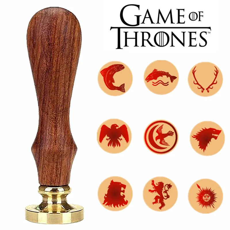  1pc Retro Game of throne Badge Sealing Wax Stamp For Envelope Seal Wedding Invitation Letter Postma - 33002161199