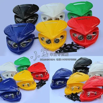 

Free Shipping Colorfully Motorcycle Dirt Bike Motocross Supermoto Universal Headlight for CRF CR XR CRM Headlamp Fairing