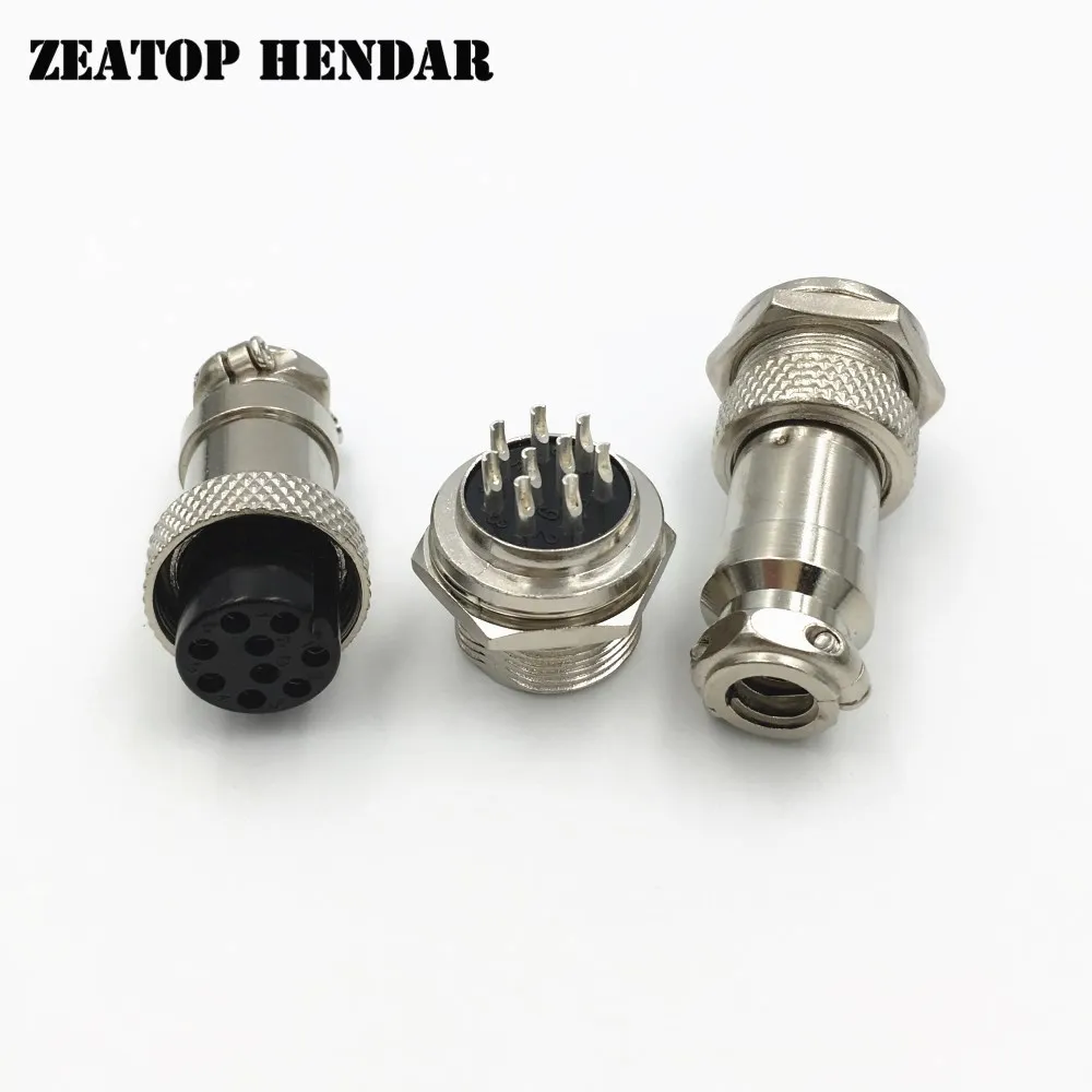 

50Set GX16 Bulkhead 2 3 4 5 6 7 8 9 Pin Aviation Connector XLR Audio Cable Plug Male Female Panel Chassis Mount Jack Kit 16mm