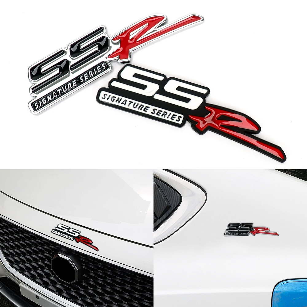 2x New Black /"SS/" Grille Side Trunk Emblem Badge for Chevy IMPALA COBALT Camaro
