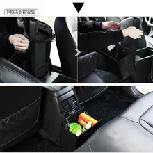 Автомобильная корзина для мусора, водонепроницаемый подстилка для мусора, органайзер на заднюю часть сиденья, держатель для хранения черного мусорного ящика