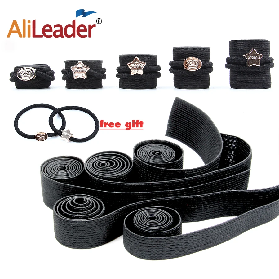 

40Inch Wholesale Black Elastic Band For Making Wigs Sewing Knitting With High Elasticity Elastic Bands Spool DIY Handmade