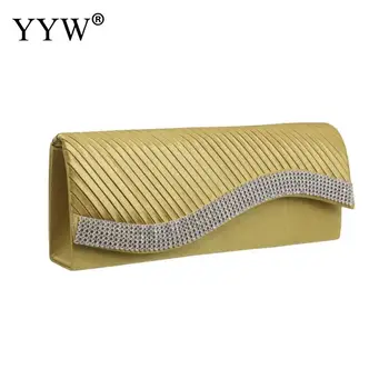 

New Envelope Bag With Party Evening Designer Clutch Purse Chain Shoulder Bags For Female Rhinestone Bridal Night Clutches Yellow