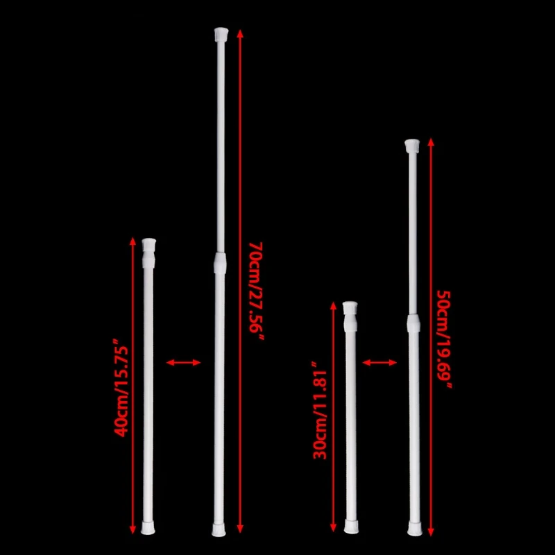 Пружинные выдвижные телескопические палки чистая вуаль штанга для душевой занавески рельсовые стержни