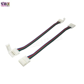 

Free shipping 10/20/50pcs/pack 4-Pin connecting corner 4pin RGB Connector PCB Adapter for 10mm SMD 5050 3528 RGB LED Strip Light