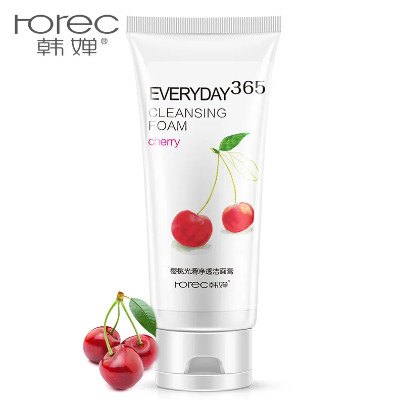 

Horec Cherry essence Moisturizing Facial Cleanser Deep Cleansing Whitening Face Skin Oil Control Foam Cleanser Face Skin Care