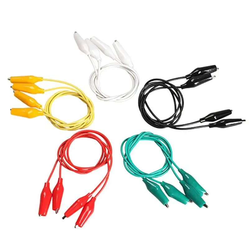 

10pcs 50cm Alligator Clips Electrical DIY Test Leads Alligator Double-ended Colorful Crocodile Clips Roach Clip Test Jumper Wire