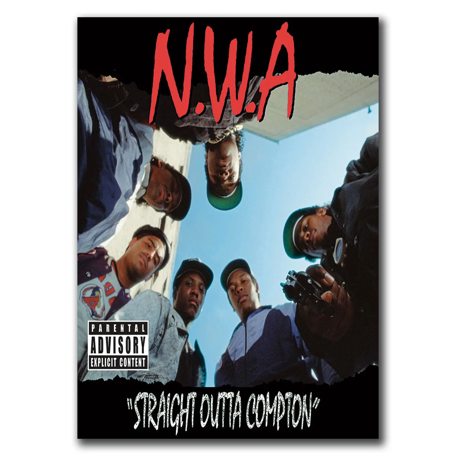 

Q0567 Posters and Prints NWA Straight Outta Compton Hip Hop Singer Cover Hot Gift 40inch Art Poster Canvas Painting Home Decor
