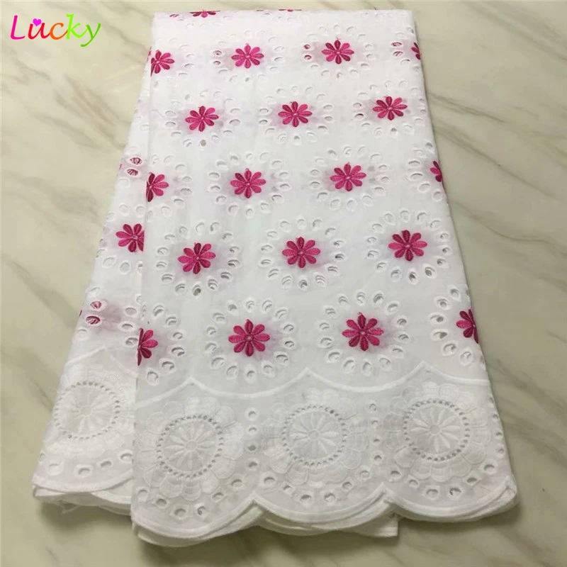 

New arrival white lace fabric 100% cotton swiss voile lace in switzerland embroidery african voile lace fabrics 2019 latest