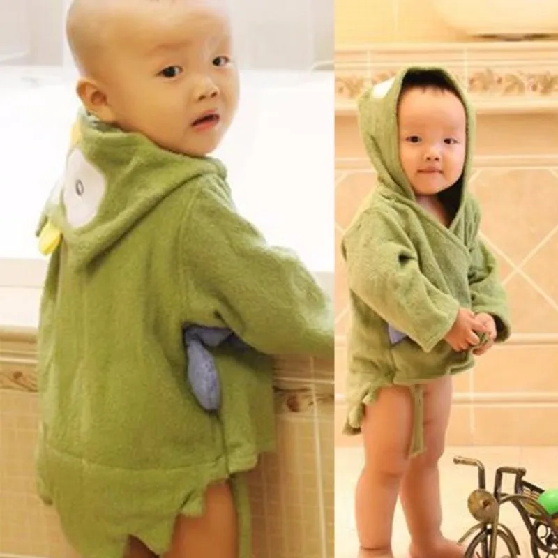 Winter Spring Autumn Animal Style Baby Clothing Boys Girls Robes Cartoon Bathrobe Sleepwear Robe