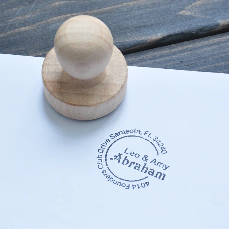  Wedding Favor Stamp Custom Return Address Stamp Personalized Wooden Pole Wedding Invitation Stamp - 32836558911