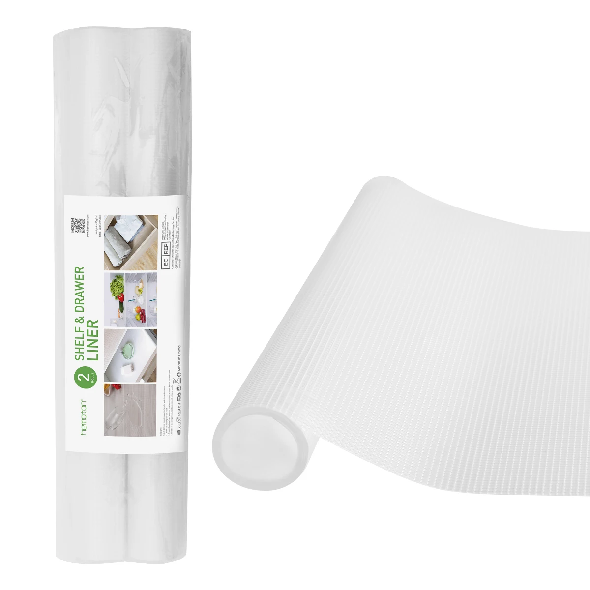 

Hemoton 2 Rolls 450g/MІ Shelf Drawer Liner EVA Non-Slip Mat Waterproof Refrigerator Pad Kitchen Accessories (Transparent White)