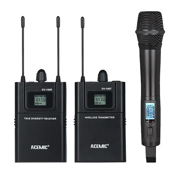 

ACEMIC UHF 740-770MHz True diversity Wireless Mic handheld Microphone Camera SLR