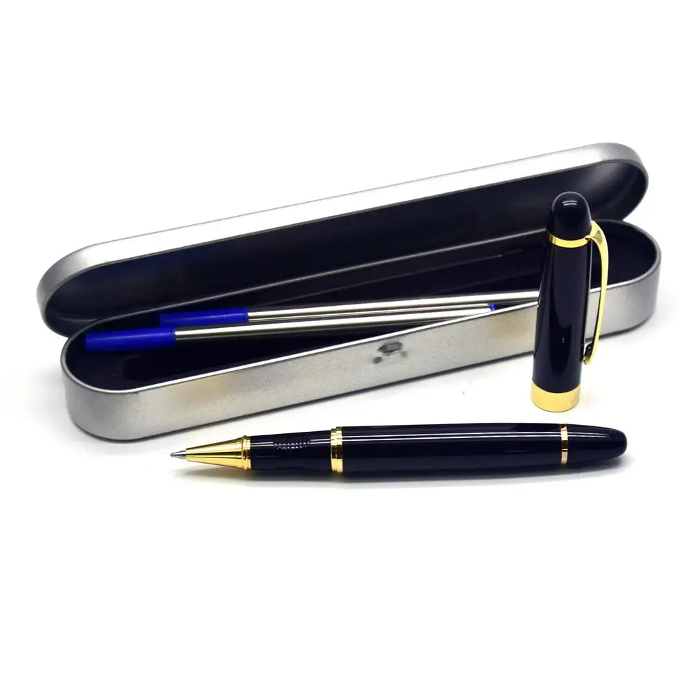 Guoyi A316 Новая Металлическая гелевая ручка, красная, черная, для обучения, офиса, школы, канцелярские принадлежности, подарок, роскошная ручка и отель, шариковая ручка для бизнеса - Цвет: Black Gift-Blue ink