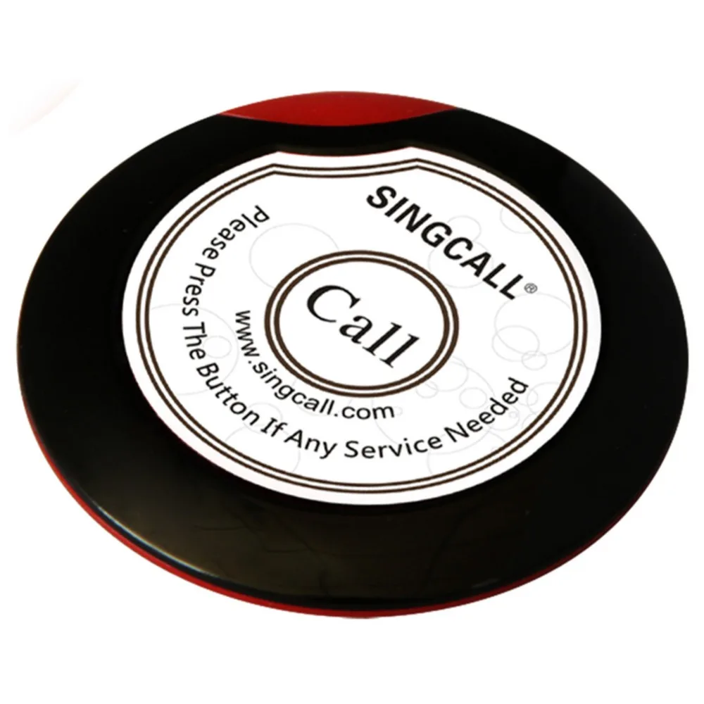 SINGCALL Wireless Restaurant Calling System, for Waiter, Coffee Shop, 10 One-Button Pagers and 1 APE6600 Watch Receiver
