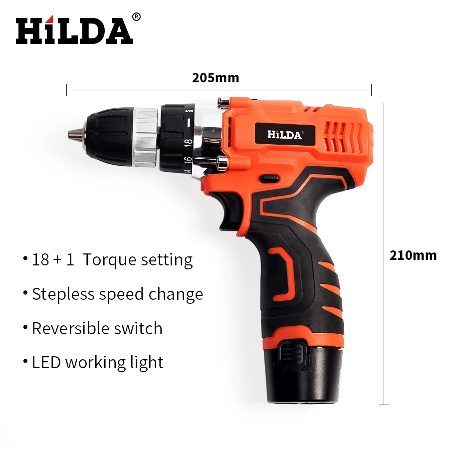 Electric Drill Cordless Drill Screwdriver Lithium Battery Power Tools Furadeira Cordless Screwdriver